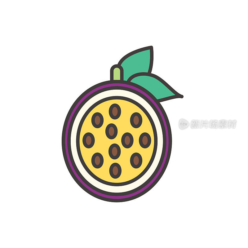 Passion Fruit Cute Fruit Icon